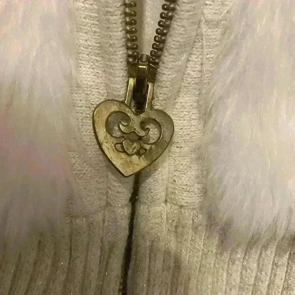 White  fluffy winter jacket - Picture 4 of 7